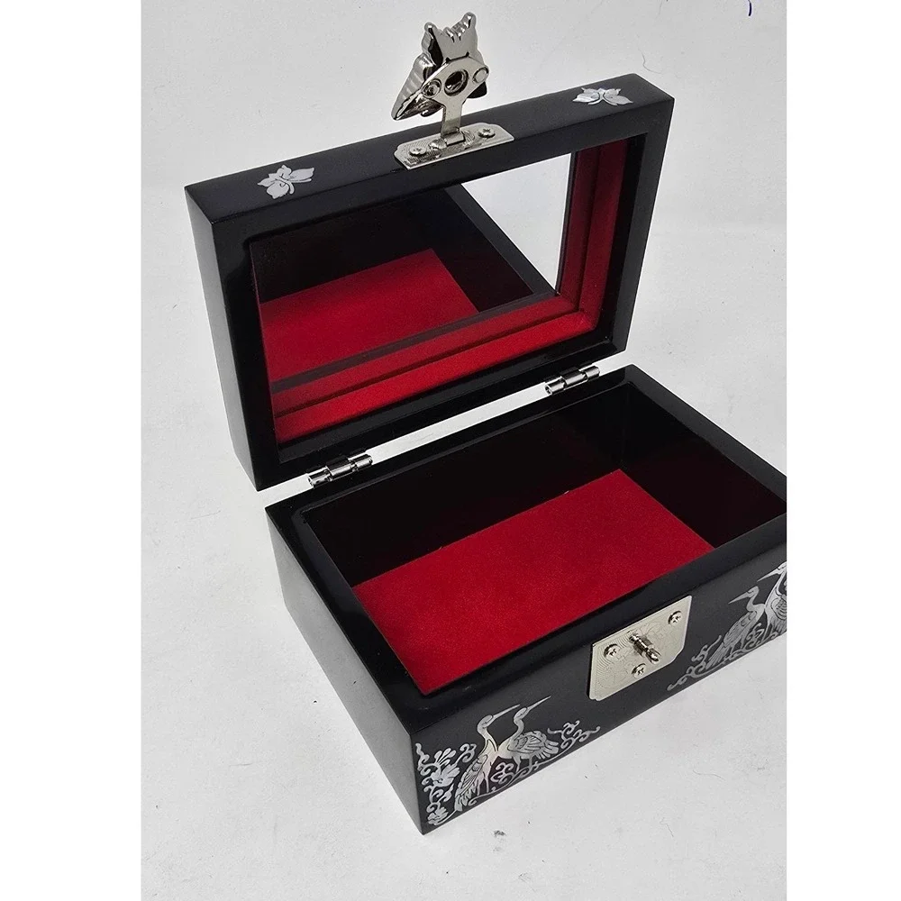 February Mountain Mother of Pearl Inlay jewelry box Korea wood trinket case